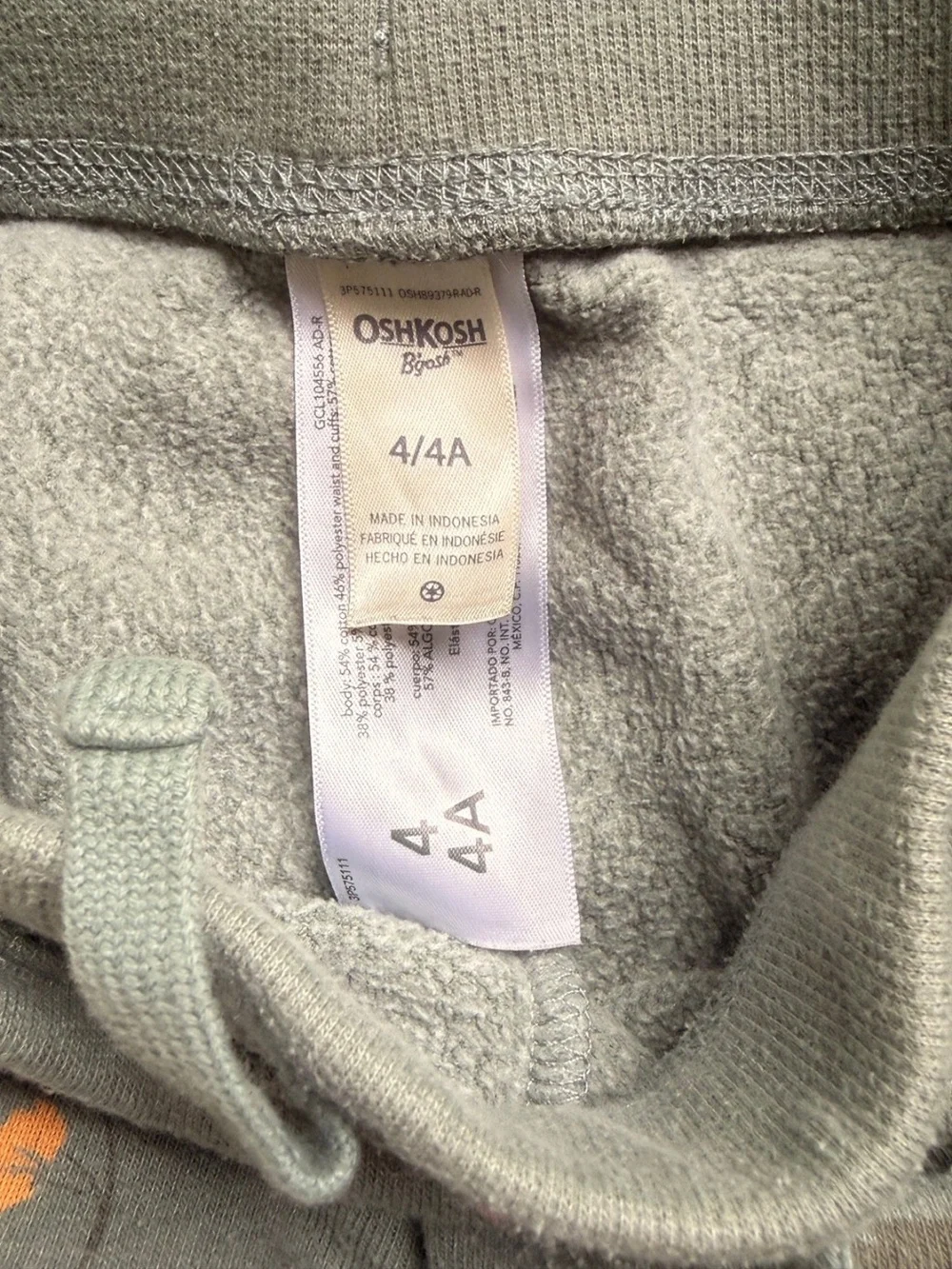 💐 OshKosh B'gosh Light Green Sweatpants Girls Floral Pants 4